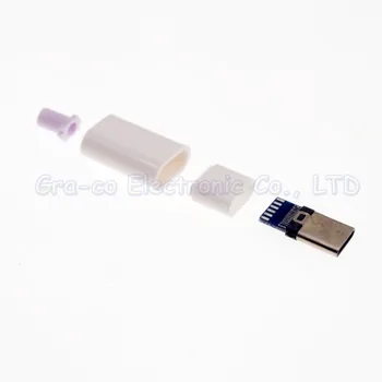 4 в 1 USB-C USB 3.1 тип c Заварени с тел с печатна платка с пластмасов корпус