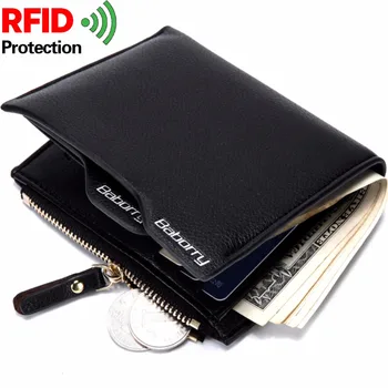 RFID Защита от кражба, чанта за монети, мъжки портмонета с цип известна марка, мъжки портфейл, мъжки портмонета за пари, портфейли на Новия дизайн, най-добър мъжки портфейл