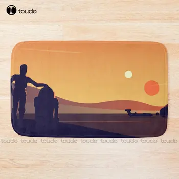 Подложка за баня Tatooine Sunset, подложка за баня, за вана, душ и санитарен възел