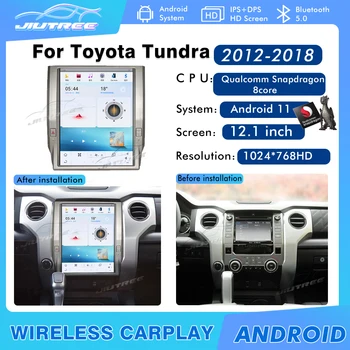 Carplay HD Tesla Екран на Android Автомобилен GPS Мултимедиен Плеър за Toyota Tundra 2014 2015 2016 2017 2018 2019 Стерео Радио Главното устройство